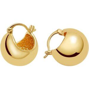 Gold Ball Hoop Earrings – Lightweight, Nickel-Free & Timeless Classic Design